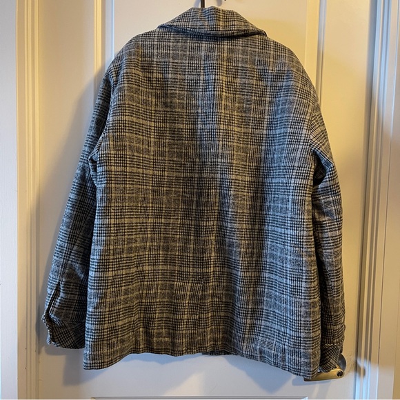 Oak+Fort flannel checkered coat grey size medium men’s - Picture 4 of 6